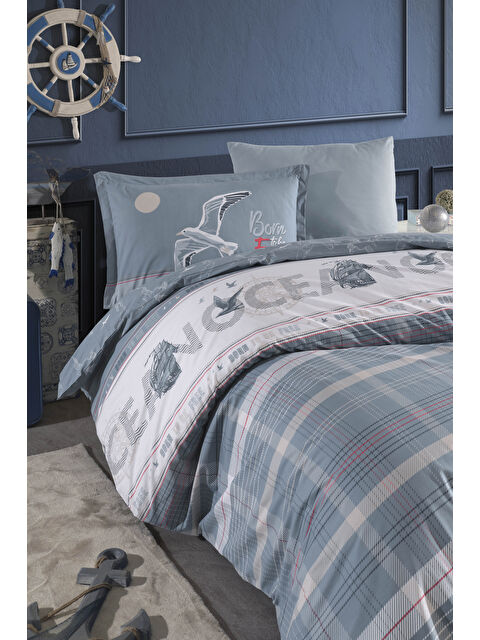 Clasy %100 Pamuk Nevresim Takımı Tek Kişilik Ocean - S000376181-17234