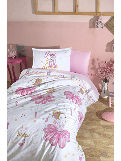 Clasy %100 Pamuk Nevresim Takımı Tek Kişilik Ballerina - S000376182-20024