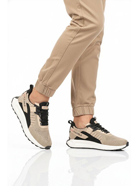 Walkway Bej Fileli Hafif Esnek Hafızalı Taban Erkek Spor Ayakkabı Bst-654 M - S000509087-19928