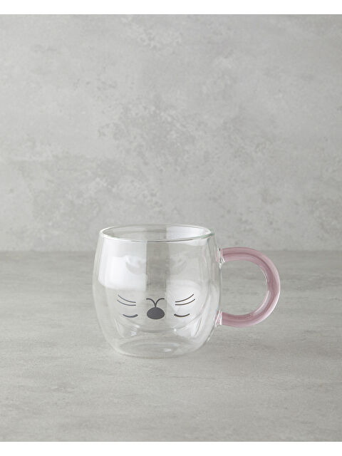 English Home Catie Borosilikat Cam Double Wall Kupa 280 ml Pembe - S000491024-20024
