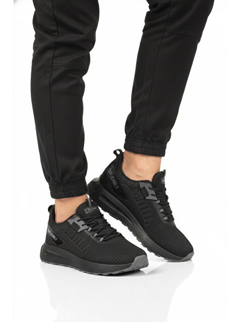 Walkway Siyah Fileli Hafif Esnek Hafızalı Taban Erkek Spor Ayakkabı Bst-654 M - S000509087-19351