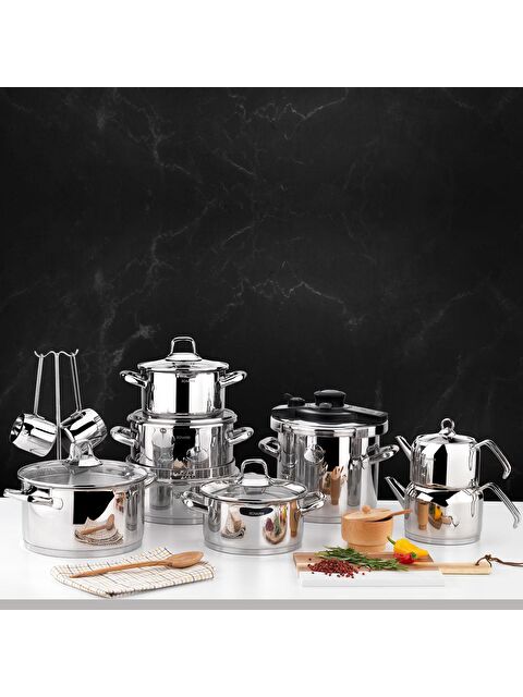 SCHAFER Jewel Çelik Çeyiz Seti-18 Parça-Inox - S000128063-18105