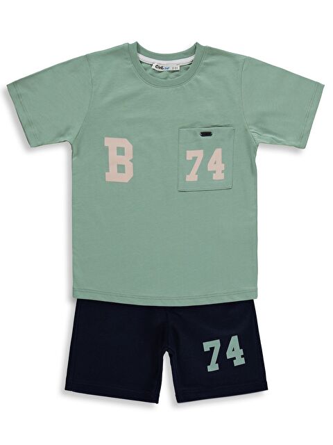 Civil Boys Erkek Çocuk B 74 Baskılı 2-5 Yaş Takım - Yeşil