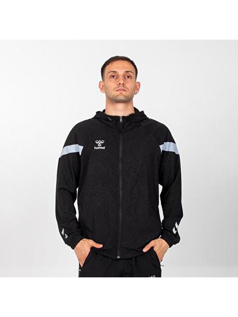 Hummel Flex Erkek Siyah Kapüşonlu Fermuarlı Sweatshirt - S000511459-19351