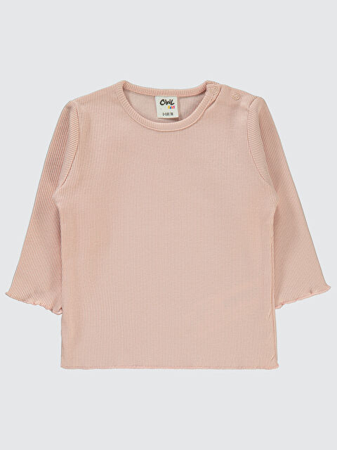 Civil Baby Kız Bebek Sweatshirt 6-18 Ay Pudra - S000330682-7152