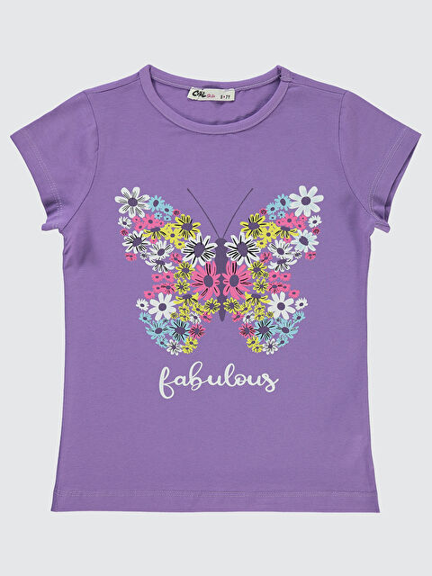 Civil Girls Kız Çocuk Tişört 6-9 Yaş Açık Mor