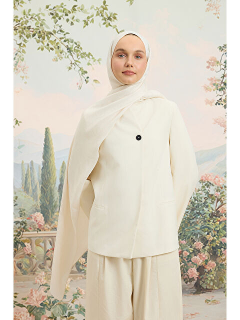 QEF Floş Viskon Düz Şal İnci