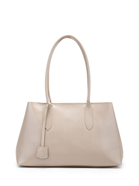 Minebag Deri Aksesuarlı Vegas Kadın Kol Çanta Krem