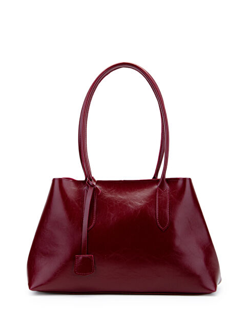 Minebag Deri Aksesuarlı Vegas Kadın Kol Çanta Bordo