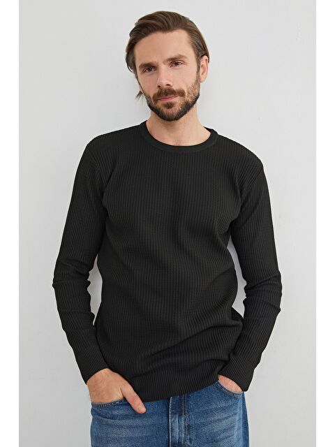 Fullamoda Basic Bisiklet Yaka Örgü Triko Kazak - S000444526-19351