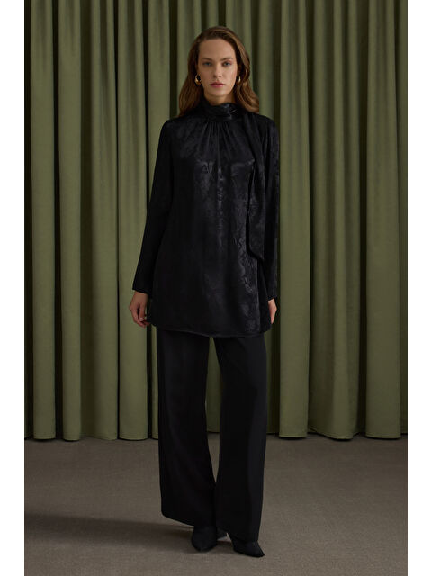 AKER Siyah Rayon Viscon Pantolon - S000488905-19351