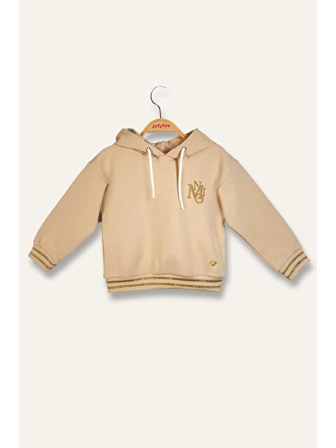 ZEYLAND Kız Çocuk Kapüşonlu Sweatshirt - Bej - S000367144-19928