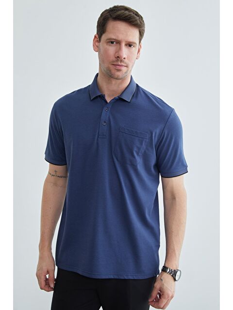 Fullamoda Düğmeli Tek Cepli Polo Yaka Tişört - S000513515-21164