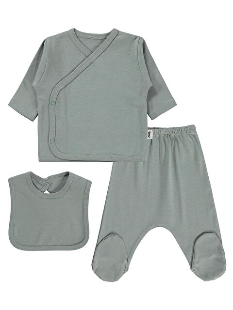 Civil Baby 3'Lü Basic Zıbın Takımları - Yeşil 0-1 Ay - S000284536-14939