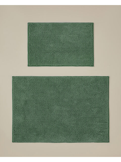 English Home Macaroni Kaydırmaz Taban Banyo Paspası Seti 60x90 + 40x60 cm Yeşil - S000508668-18194
