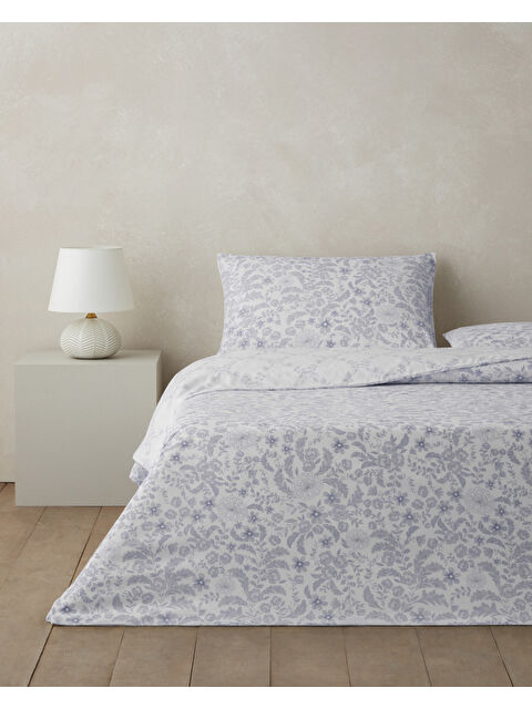 English Home Vionne Kolay Ütülenir Çarşaflı Çift Kişilik Nevresim Takımı 200x220 cm Lila - S000508673-17878