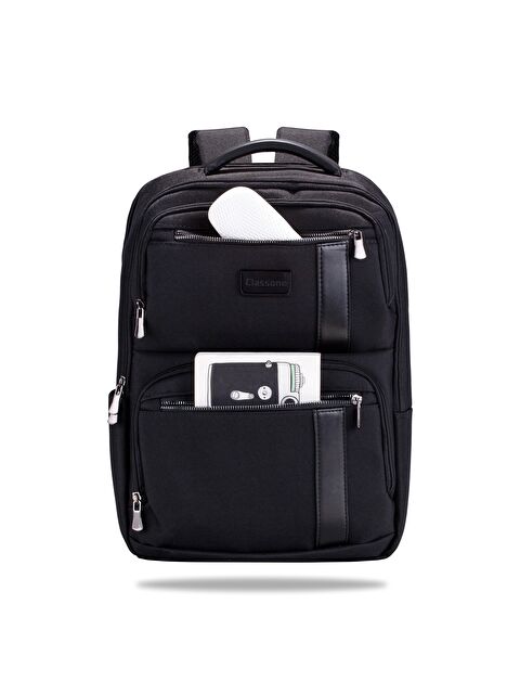 Classone BP-BS100 Business VIP B1 - Serisi 15.6' WTX Pro Su Geçirmez Kumaş Laptop Sırt Çantası-Siyah - S000470558-19351