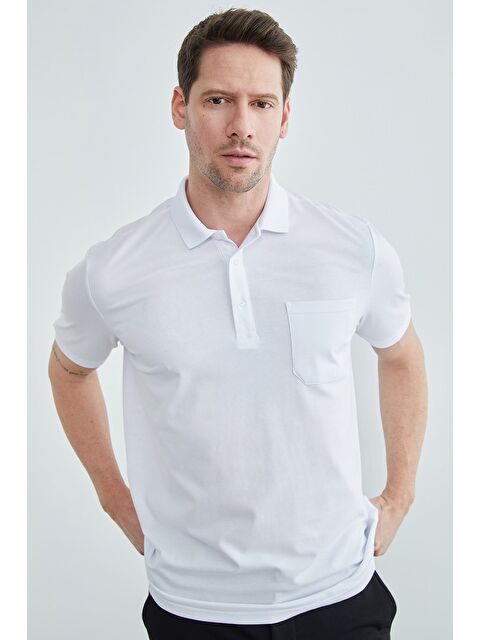 Fullamoda Düğmeli Tek Cepli Polo Yaka Tişört - S000513515-20063