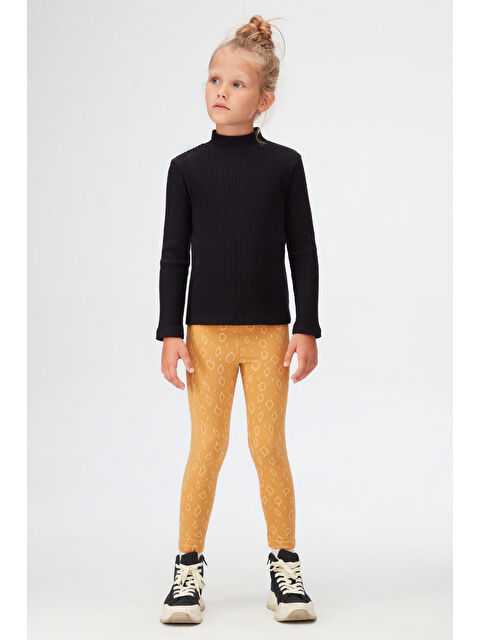 Lovetti Siyah Kız Çocuk Yarım Balıkçı Kaşkorse Uzun Kol Tişört - S000407784-19351