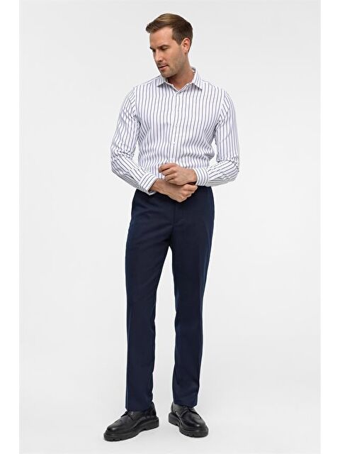 Süvari Lacivert Regular Düz Pantolon