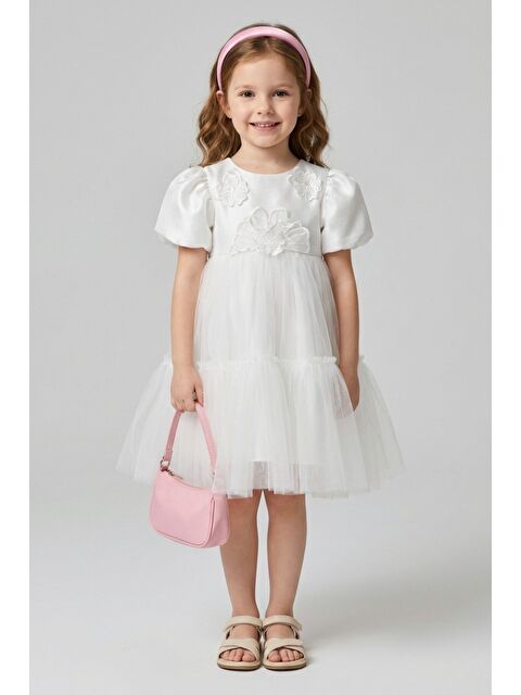 Daisy Girls Kız Çocuk Çiçek Aksesuarlı Abiye - S000520553-19965