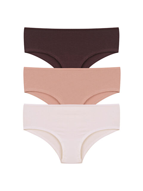 Koza İç Giyim Kadın Pamuklu 3'lü Elastanlı Hipster Külot - S000504863-37198