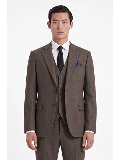 Sabri Özel Kahve Vest Suit - S000524036-19413