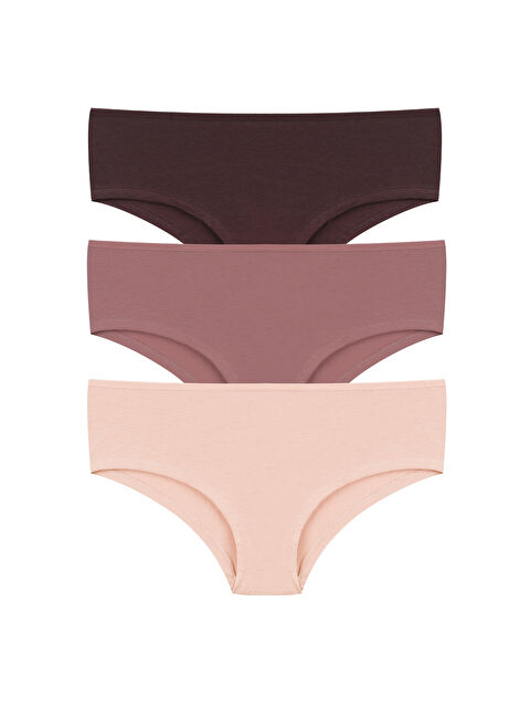 Koza İç Giyim Kadın Pamuklu 3'lü Elastanlı Hipster Külot - S000504863-29704