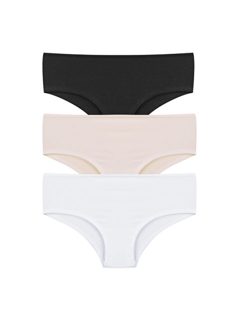 Koza İç Giyim Kadın Pamuklu 3'lü Elastanlı Hipster Külot - S000504863-37424