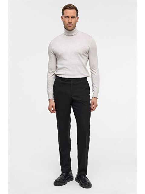 Süvari Siyah Regular Düz Pantolon - S000495459-19351