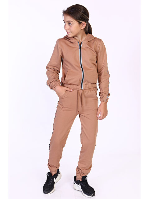 Toontoykids Kız Çocuk Reflektör Detaylı Kapüşonlu Eşofman Takımı - S000270695-19413