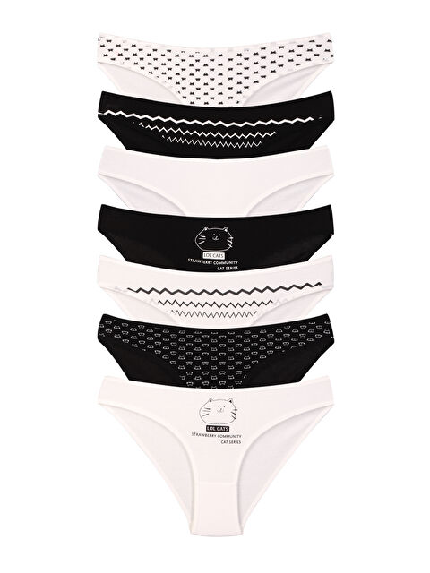 Dominant Kadın Renkli Pamuklu Slip Külot 7'li Paket - S000504865-27204