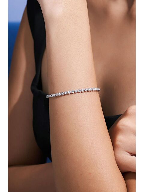 New Obsessions Lana Yuvarlak Gömme Taşlı Suyolu Akarsu Bileklik - S000446021-18105