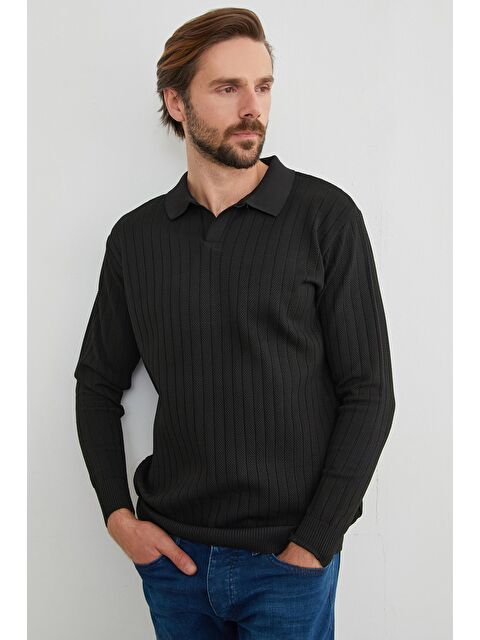 Fullamoda Basic Polo Yaka Triko Kazak - S000434236-19351