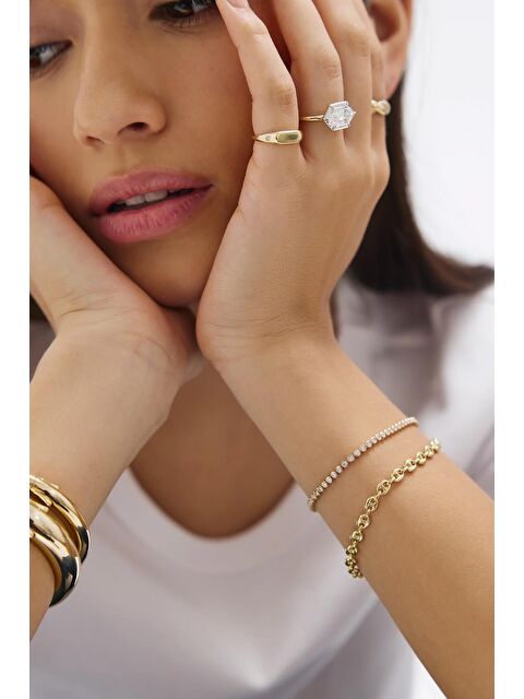 New Obsessions Lana Yuvarlak Gömme Taşlı Suyolu Akarsu Bileklik - S000446021-20076