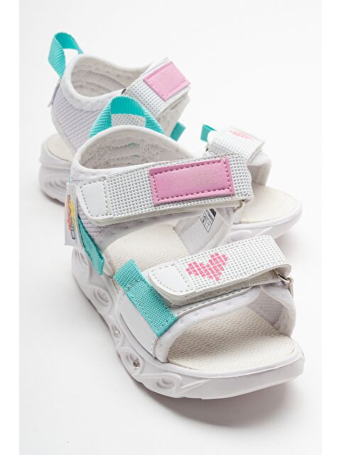 Mnpc Kız Çocuk Beyaz Işıklı Anatomik Hafif Spor Sandalet - S000445523-20063