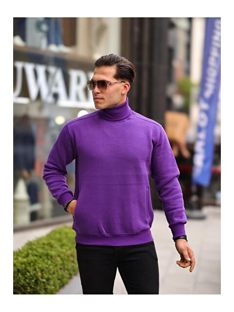 Comstar Boğazlı Cepli Üç iplik sweat