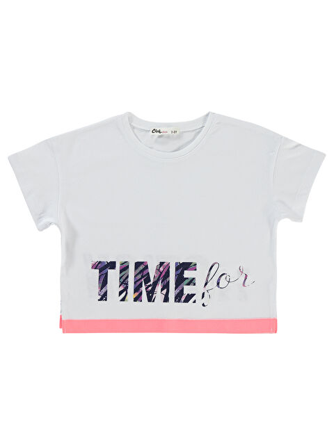 Civil Kız Çocuk Tişört 2-5 Yaş Beyaz - S000265049-20063