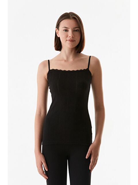 Fullamoda Dantelli İnce Askılı Atlet - S000277328-19351