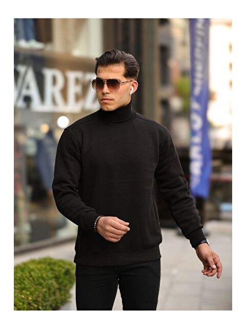 Comstar Boğazlı Cepli Üç iplik sweat