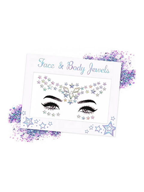 Le Mabelle Gümüş Elmas Model Kız Çocuk Yüz Sticker - S000466227-18105