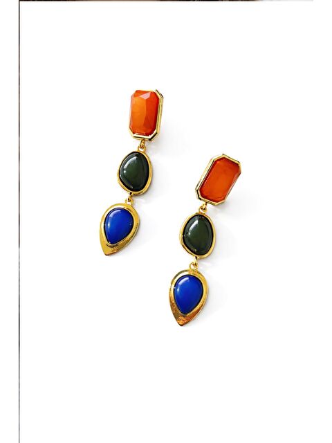 New Obsessions Akrilik Sallantılı 3 Taşlı Küpe - S000496257-27074