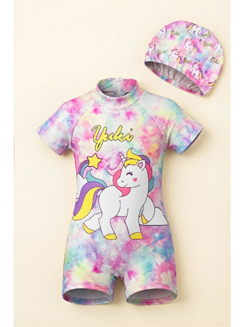 Modanino Kız Çocuk Boneli Mayo Takımı (Mayo+Bone) 2-8 Yaş 12589N