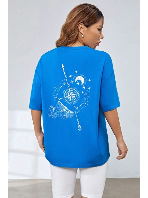 uyguntarz Unisex Pusula Baskılı T-shirt - S000238668-17234