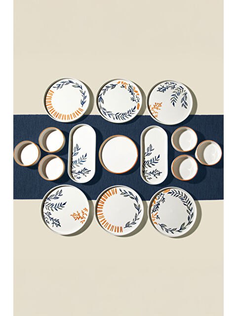 Nehir Aqua Terra 6 Kişilik 15 Parça Seramik Kahvaltı Takımı - S000521523-19351