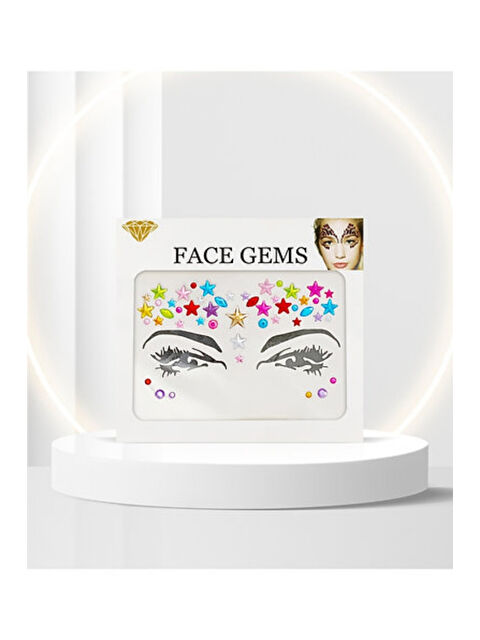 Le Mabelle Çok Renkli  Yıldız Model Kız Çocuk Yüz Sticker - S000466246-23173