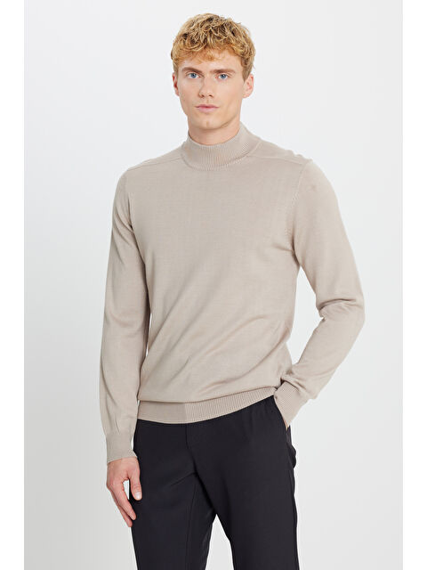 AC&Co / Altınyıldız Classics Erkek Bej Melanj Triko Kazak - S000512341-19928