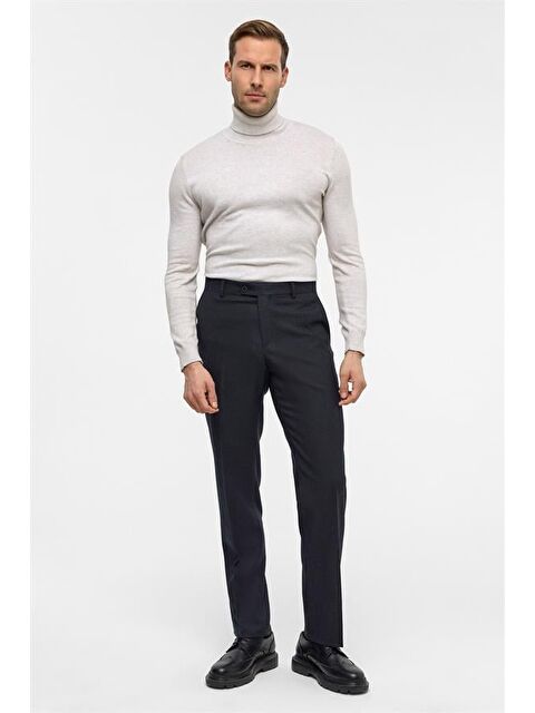 Süvari Siyah Slim 5 Cep Kalıp Düz Pantolon