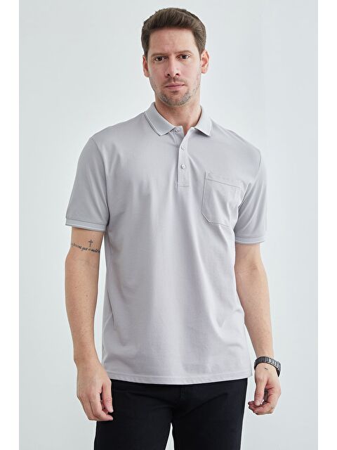 Fullamoda Düğmeli Tek Cepli Polo Yaka Tişört - S000513515-20600