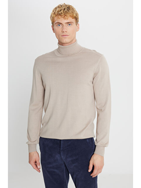 AC&Co / Altınyıldız Classics Erkek Bej Melanj Triko Kazak - S000512339-19928